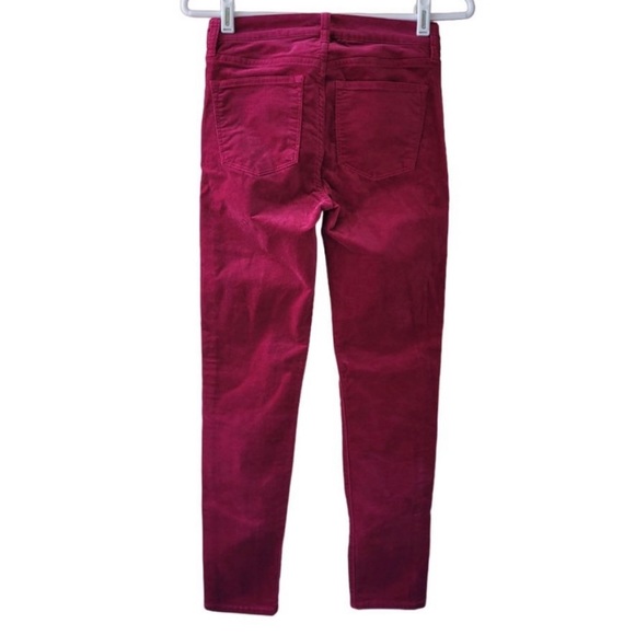 J Crew Mercantile Fuchsia Velvet Pants Size 25 - Picture 2 of 10